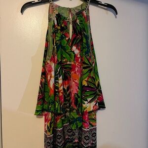 Vibrant Tropical Halter Top